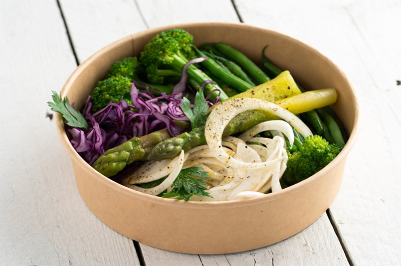 Biodegradable round salad bowls
