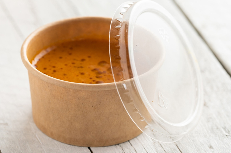 Biodegradable round salad bowls