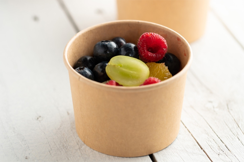 Biodegradable round salad bowls