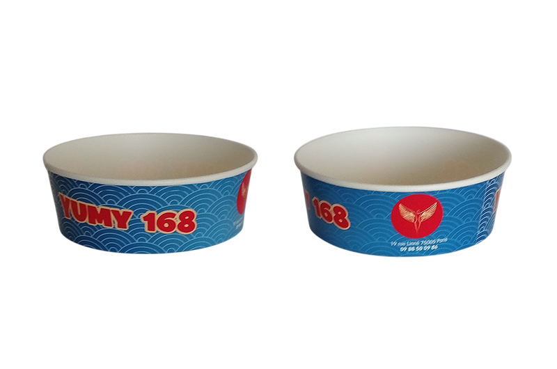 Classic kraft round salad bowls