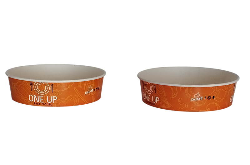 Classic kraft round salad bowls