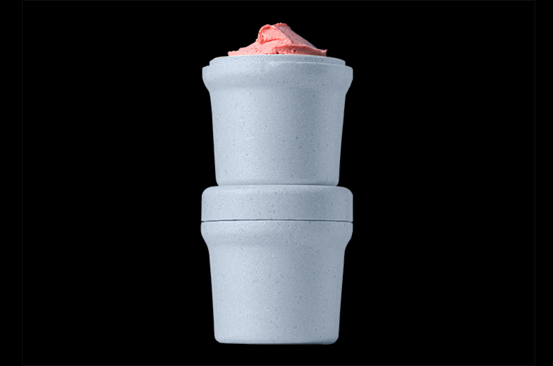 Recyclable ice cream transport and storage containers