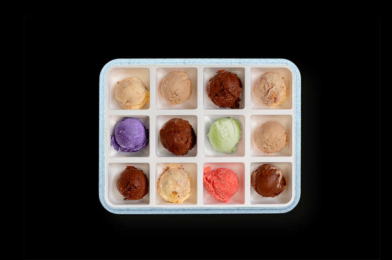 Recyclable ice cream transport and storage containers