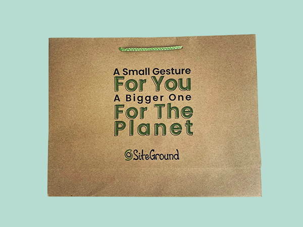 Luxury branded kraft paper bags with cord