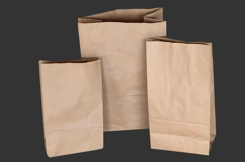 Ready made kraft paper bags with/without handles