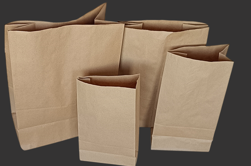 Ready made kraft paper bags with/without handles