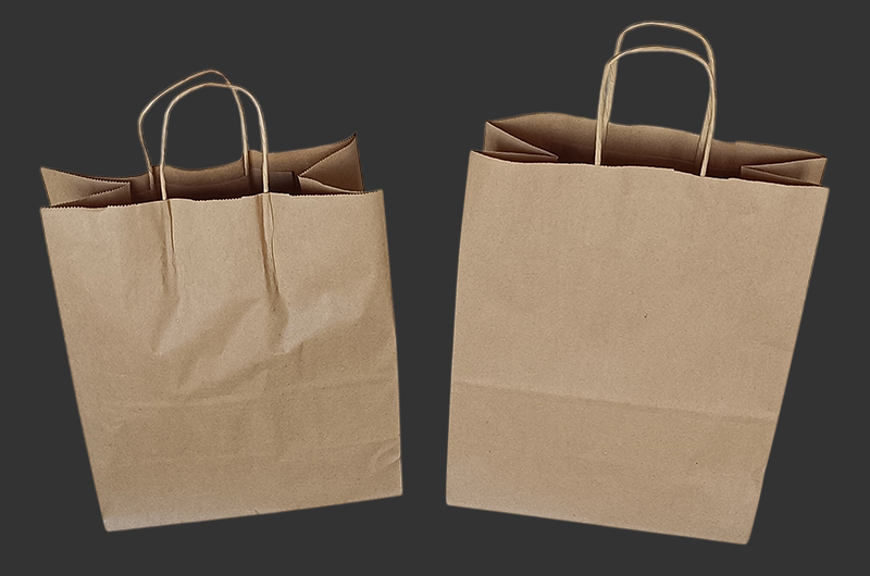 Ready made kraft paper bags with/without handles