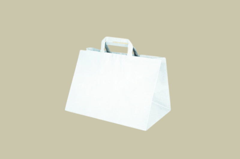 Available kraft shopping bags with twist and flat handles