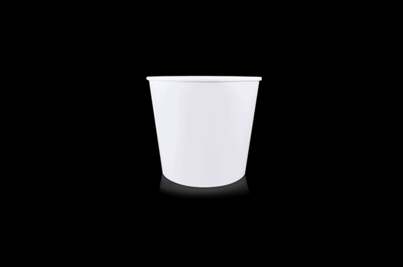 Rounded paper popcorn containers