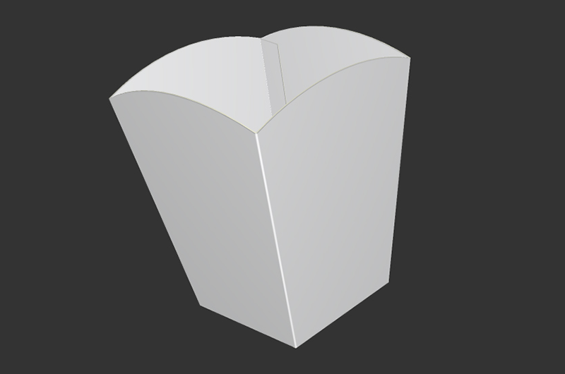 Paper popcorn boxes, with square base