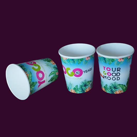 Branded ice cream paper cups and tubes