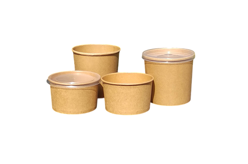 Classic cardboard soup bowls 16 and 26 oz