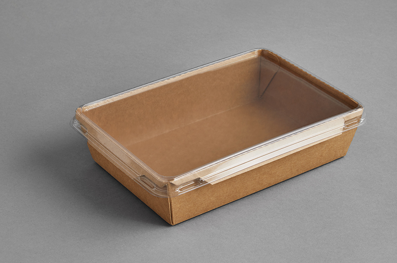 Paper boxes-trays for sushi with PET flat lid