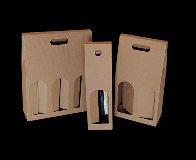 Paper boxes and cases for bottles