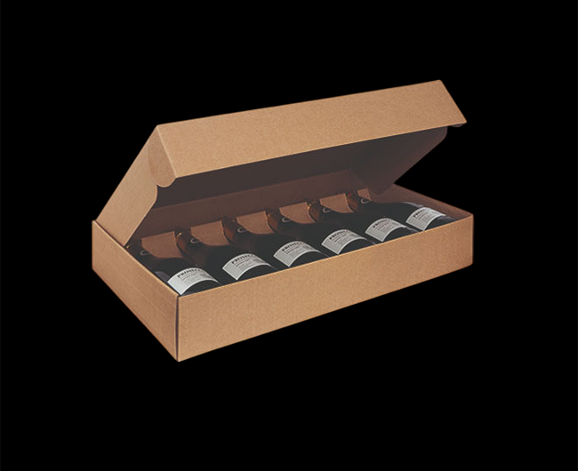 Paper cases for 6 bottles