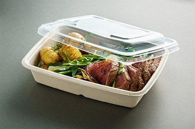 Rectangular biodegradable bowls