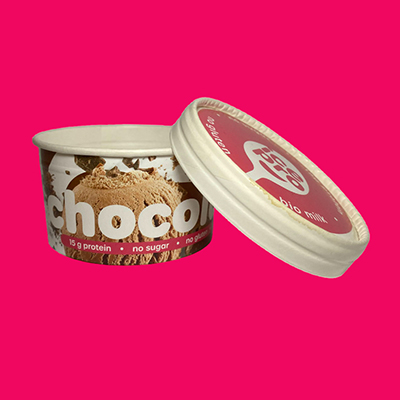 Printing on ice cream cups, with a minimum quantity of 5.000 pieces