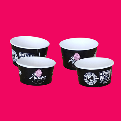 Printing on ice cream cups, with a minimum quantity of 5.000 pieces