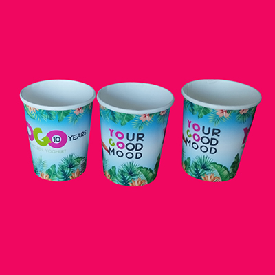 Printing on ice cream cups, with a minimum quantity of 5.000 pieces